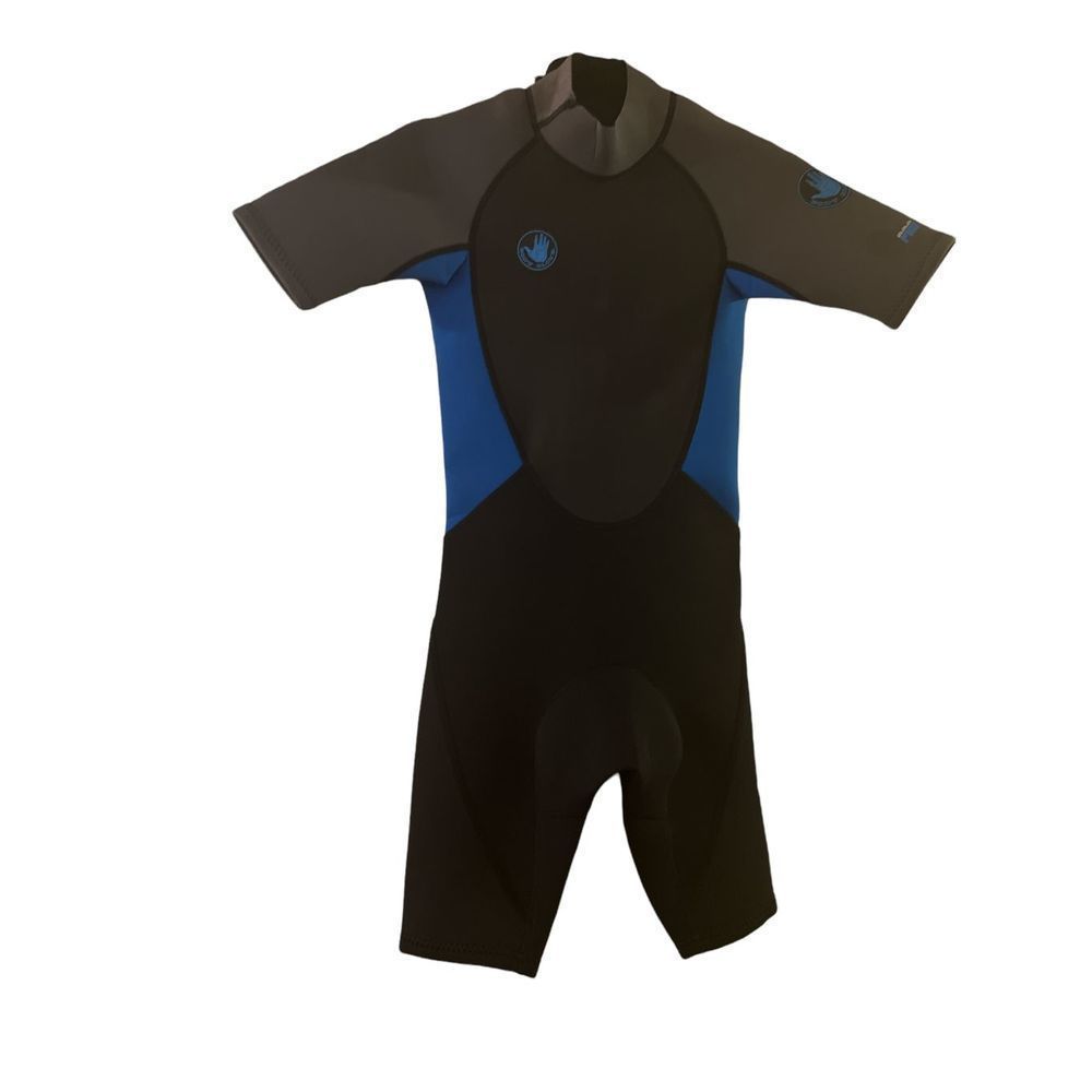 NWT- Body Glove PRO 3 YOUTH Springsuit SZ: Small Black/Charcoal/Blue Zip